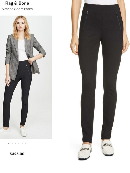 rag & bone Pants - Rag & Bone Simone Sport Pant Trouser, Size 6, Black
